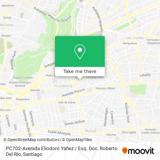 PC702-Avenida Eliodoro Yáñez / Esq. Doc. Roberto Del Río map