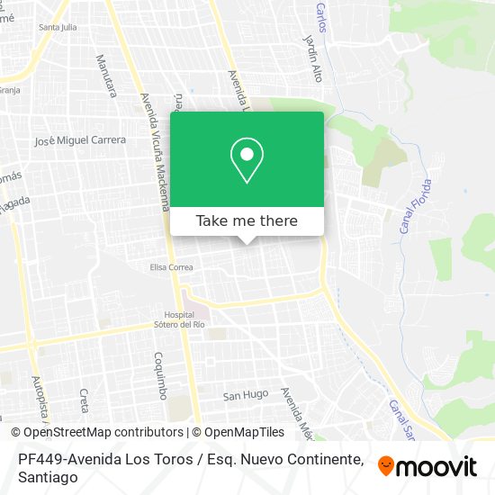 Mapa de PF449-Avenida Los Toros / Esq. Nuevo Continente