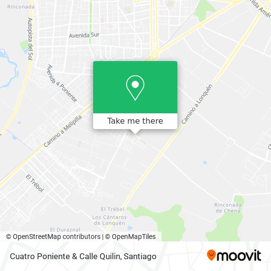 Mapa de Cuatro Poniente & Calle Quilin