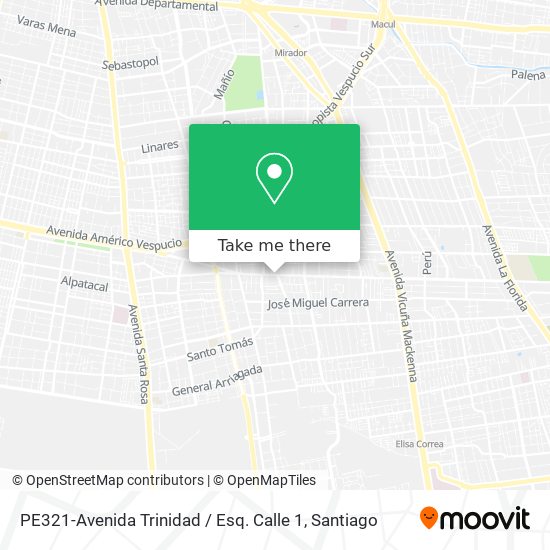 PE321-Avenida Trinidad / Esq. Calle 1 map