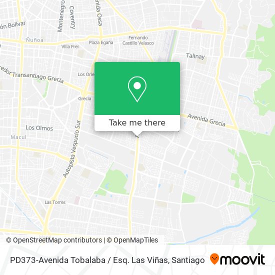 PD373-Avenida Tobalaba / Esq. Las Viñas map