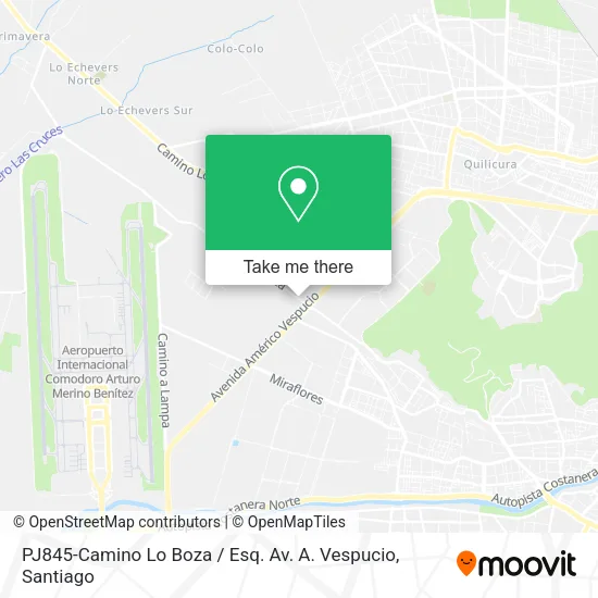 PJ845-Camino Lo Boza / Esq. Av. A. Vespucio map