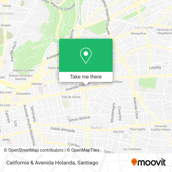Mapa de California & Avenida Holanda