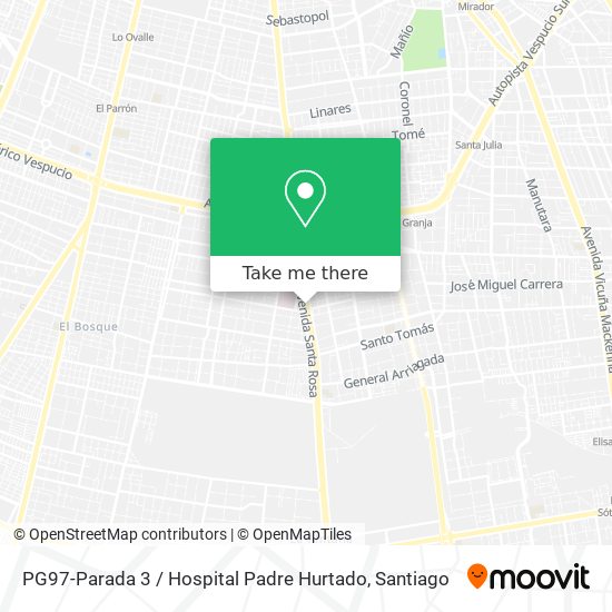 Mapa de PG97-Parada 3 / Hospital Padre Hurtado