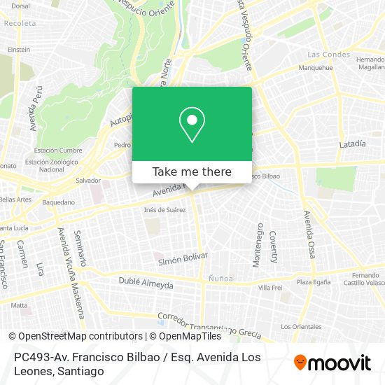 PC493-Av. Francisco Bilbao / Esq. Avenida Los Leones map