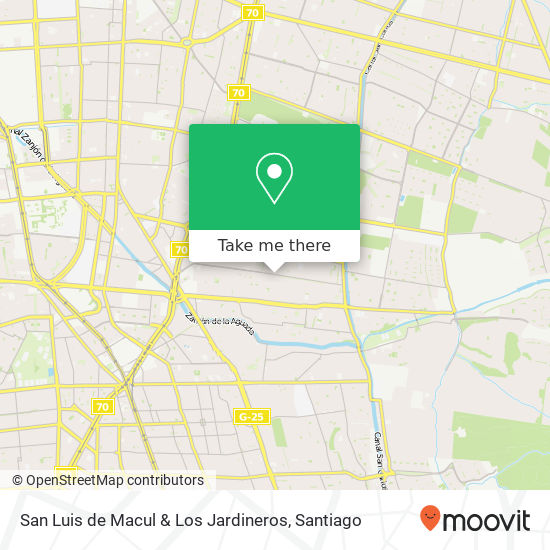 San Luis de Macul & Los Jardineros map