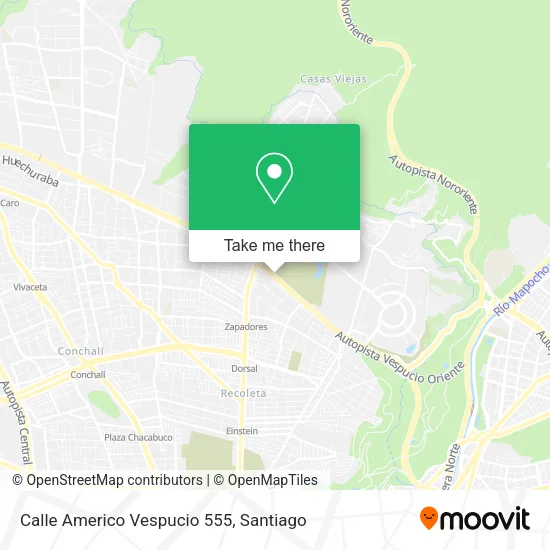 Calle Americo Vespucio 555 map