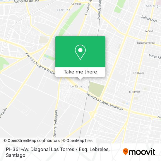 Mapa de PH361-Av. Diagonal Las Torres / Esq. Lebreles