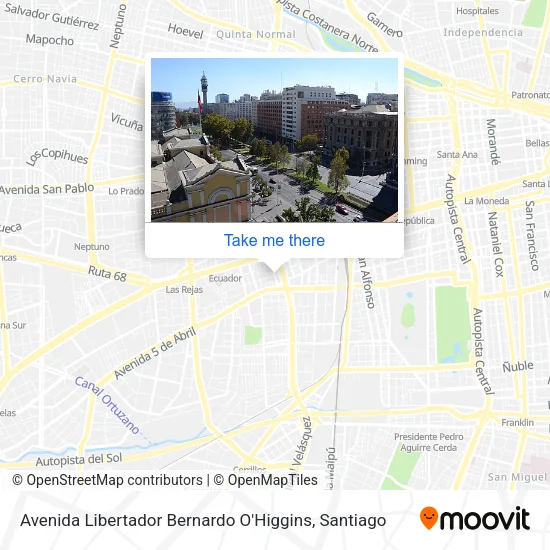 Avenida Libertador Bernardo O'Higgins map