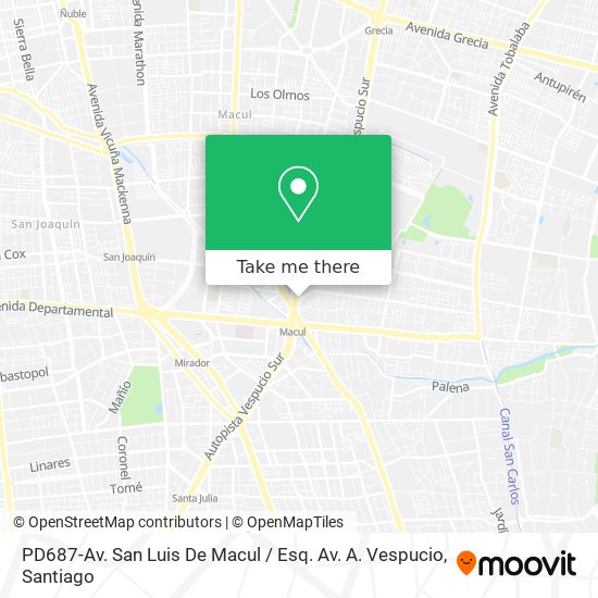 PD687-Av. San Luis De Macul / Esq. Av. A. Vespucio map