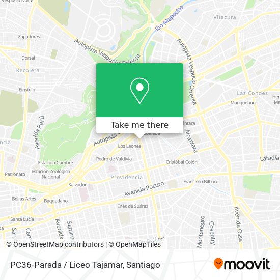 PC36-Parada / Liceo Tajamar map