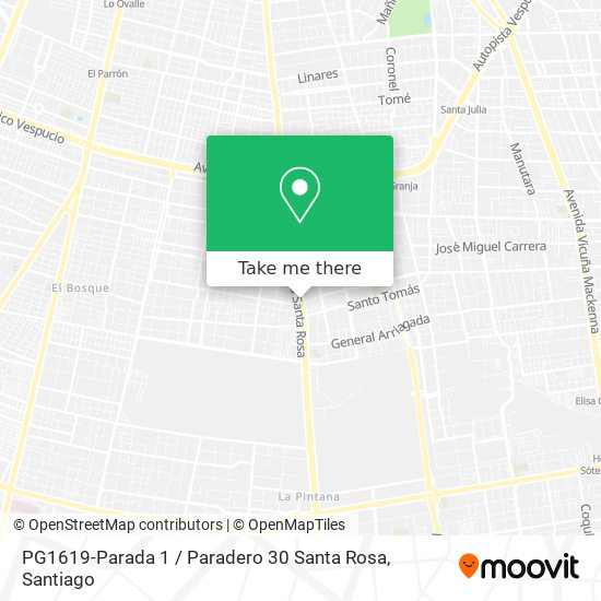 PG1619-Parada 1 / Paradero 30 Santa Rosa map