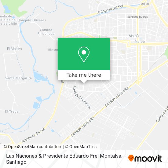 Las Naciones & Presidente Eduardo Frei Montalva map