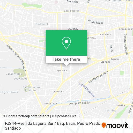 PJ244-Avenida Laguna Sur / Esq. Escri. Pedro Prado map