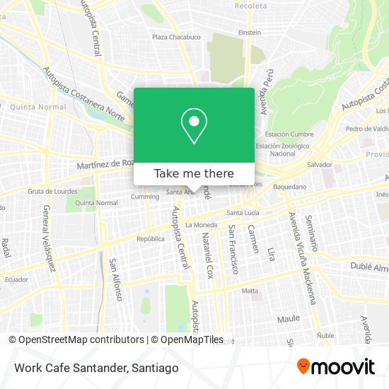 Work Cafe Santander map