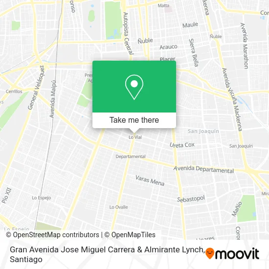 Gran Avenida Jose Miguel Carrera & Almirante Lynch map