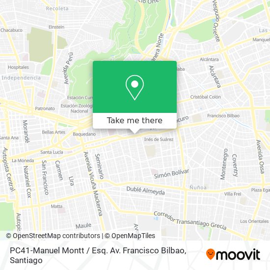 PC41-Manuel Montt / Esq. Av. Francisco Bilbao map