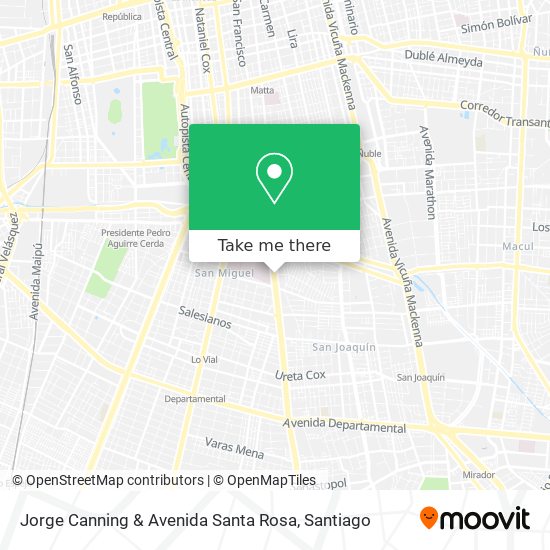 Jorge Canning & Avenida Santa Rosa map