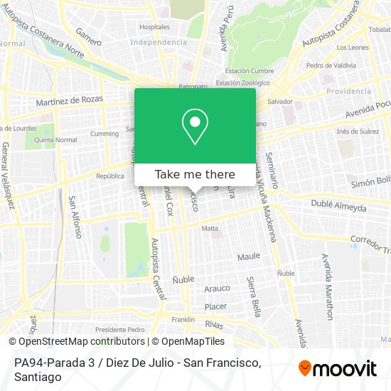 PA94-Parada 3 / Diez De Julio - San Francisco map