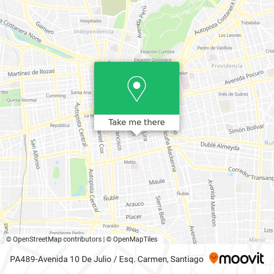 Mapa de PA489-Avenida 10 De Julio / Esq. Carmen