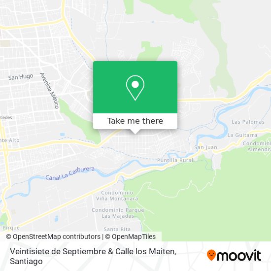 Veintisiete de Septiembre & Calle los Maiten map