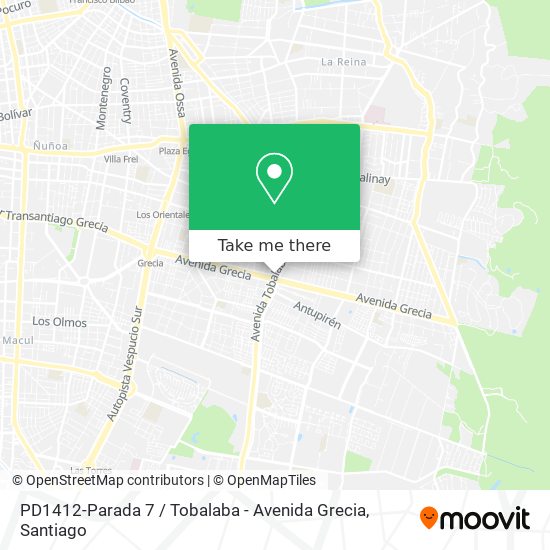 PD1412-Parada 7 / Tobalaba - Avenida Grecia map