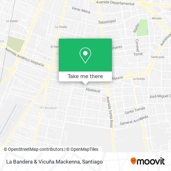 La Bandera & Vicuña Mackenna map