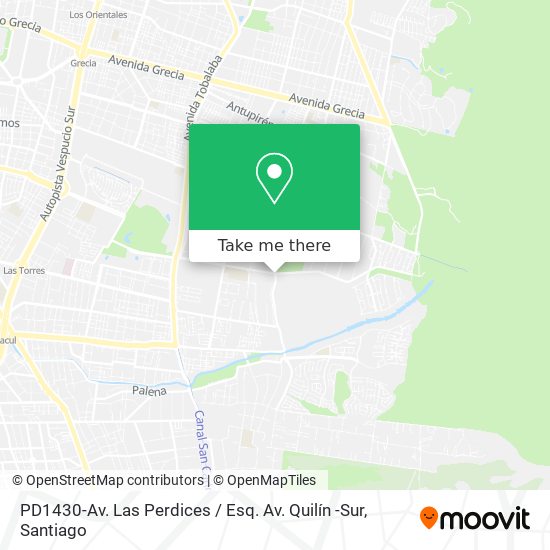 PD1430-Av. Las Perdices / Esq. Av. Quilín -Sur map