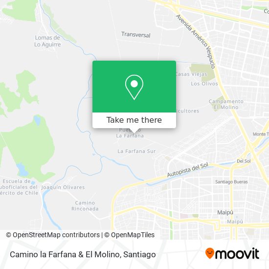 Camino la Farfana & El Molino map