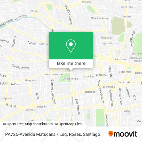 PA725-Avenida Matucana / Esq. Rosas map
