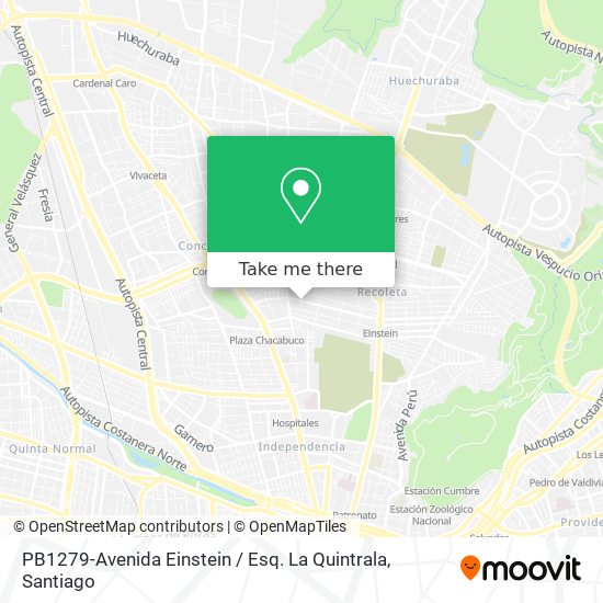 PB1279-Avenida Einstein / Esq. La Quintrala map