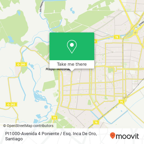 Mapa de PI1000-Avenida 4 Poniente / Esq. Inca De Oro