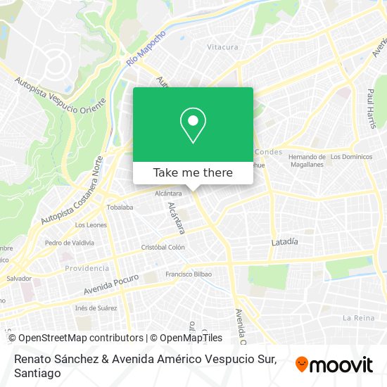 Renato Sánchez & Avenida Américo Vespucio Sur map