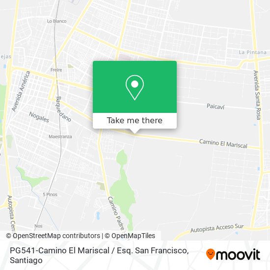 PG541-Camino El Mariscal / Esq. San Francisco map