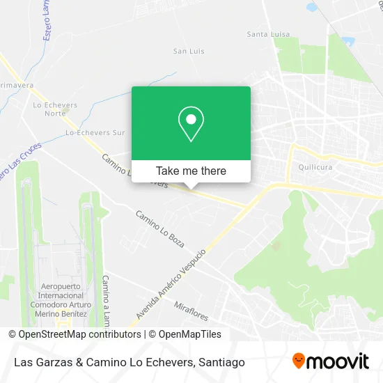 Las Garzas & Camino Lo Echevers map