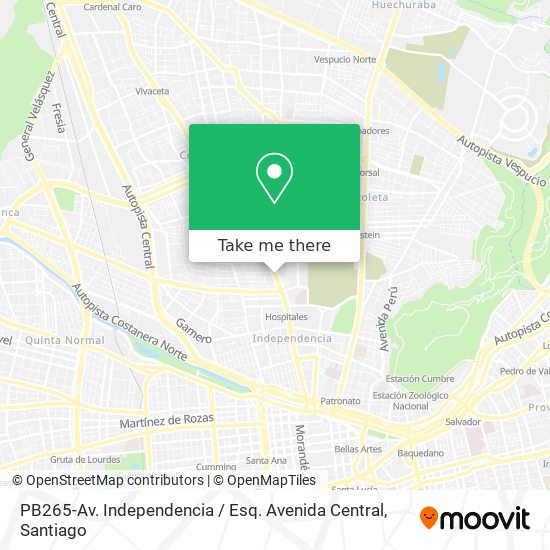 PB265-Av. Independencia / Esq. Avenida Central map