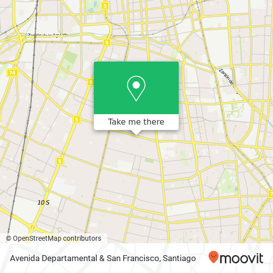 Avenida Departamental & San Francisco map