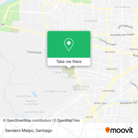 Sendero Maipú map
