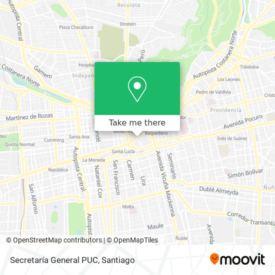 Secretaría General PUC map