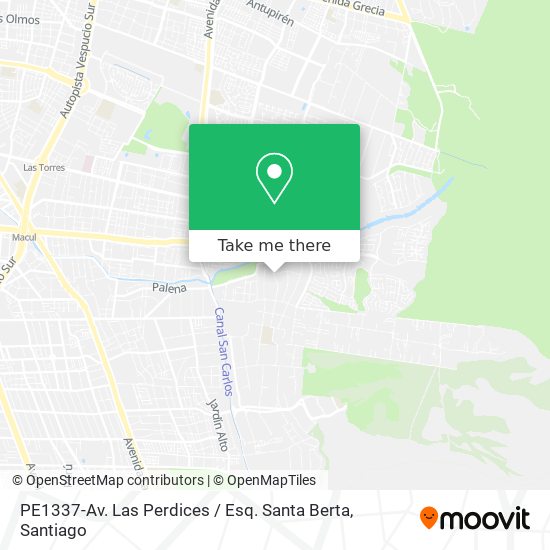 Mapa de PE1337-Av. Las Perdices / Esq. Santa Berta