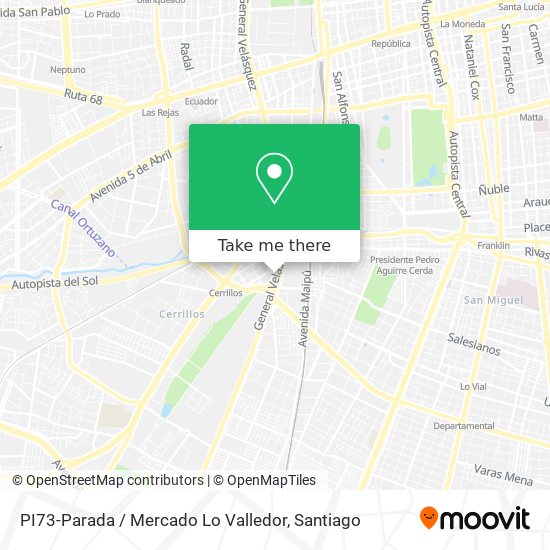 PI73-Parada / Mercado Lo Valledor map