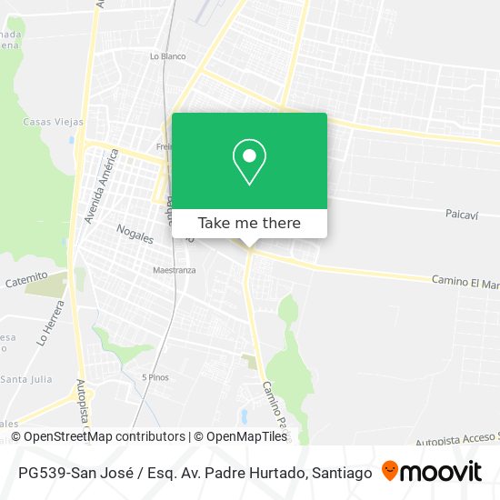 Mapa de PG539-San José / Esq. Av. Padre Hurtado