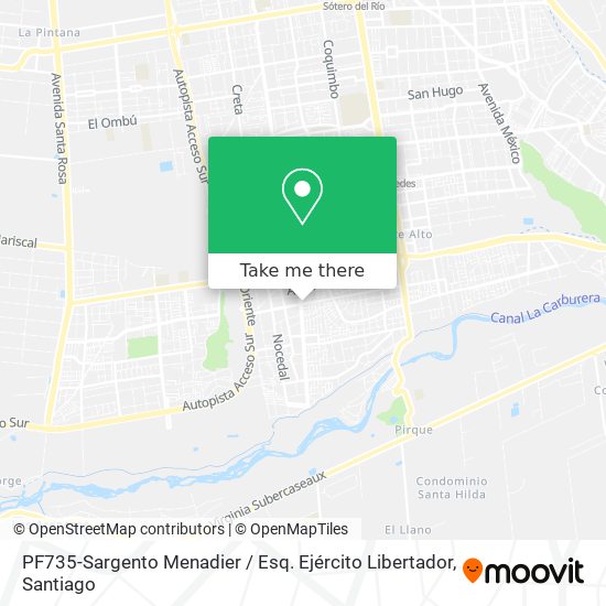 PF735-Sargento Menadier / Esq. Ejército Libertador map