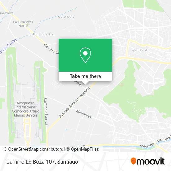 Camino Lo Boza 107 map