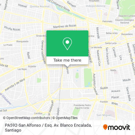 Mapa de PA592-San Alfonso / Esq. Av. Blanco Encalada