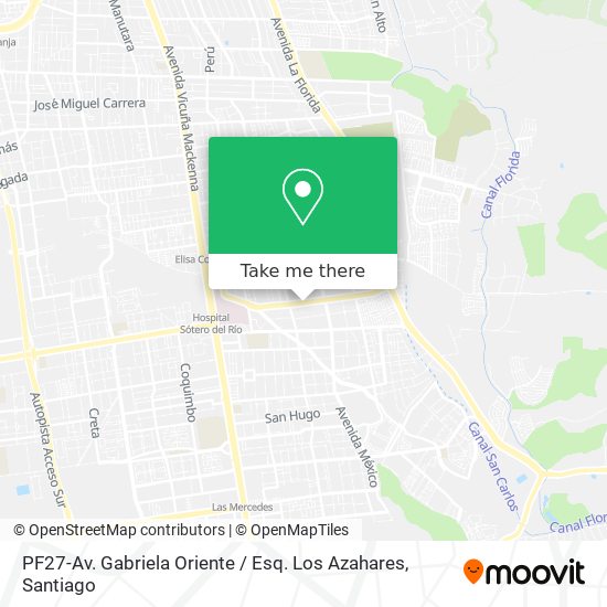PF27-Av. Gabriela Oriente / Esq. Los Azahares map