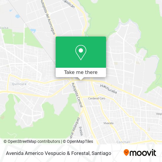 Avenida Americo Vespucio & Forestal map