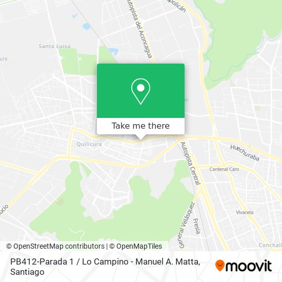 PB412-Parada 1 / Lo Campino - Manuel A. Matta map