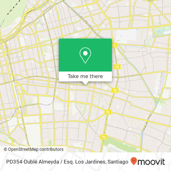 Mapa de PD354-Dublé Almeyda / Esq. Los Jardines