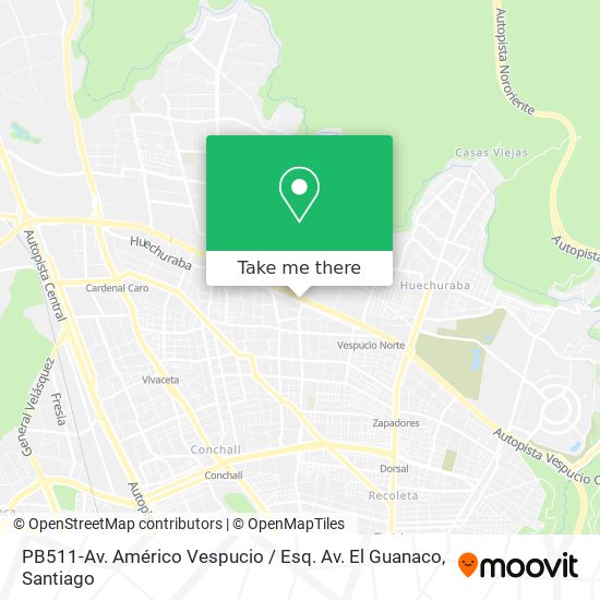 PB511-Av. Américo Vespucio / Esq. Av. El Guanaco map